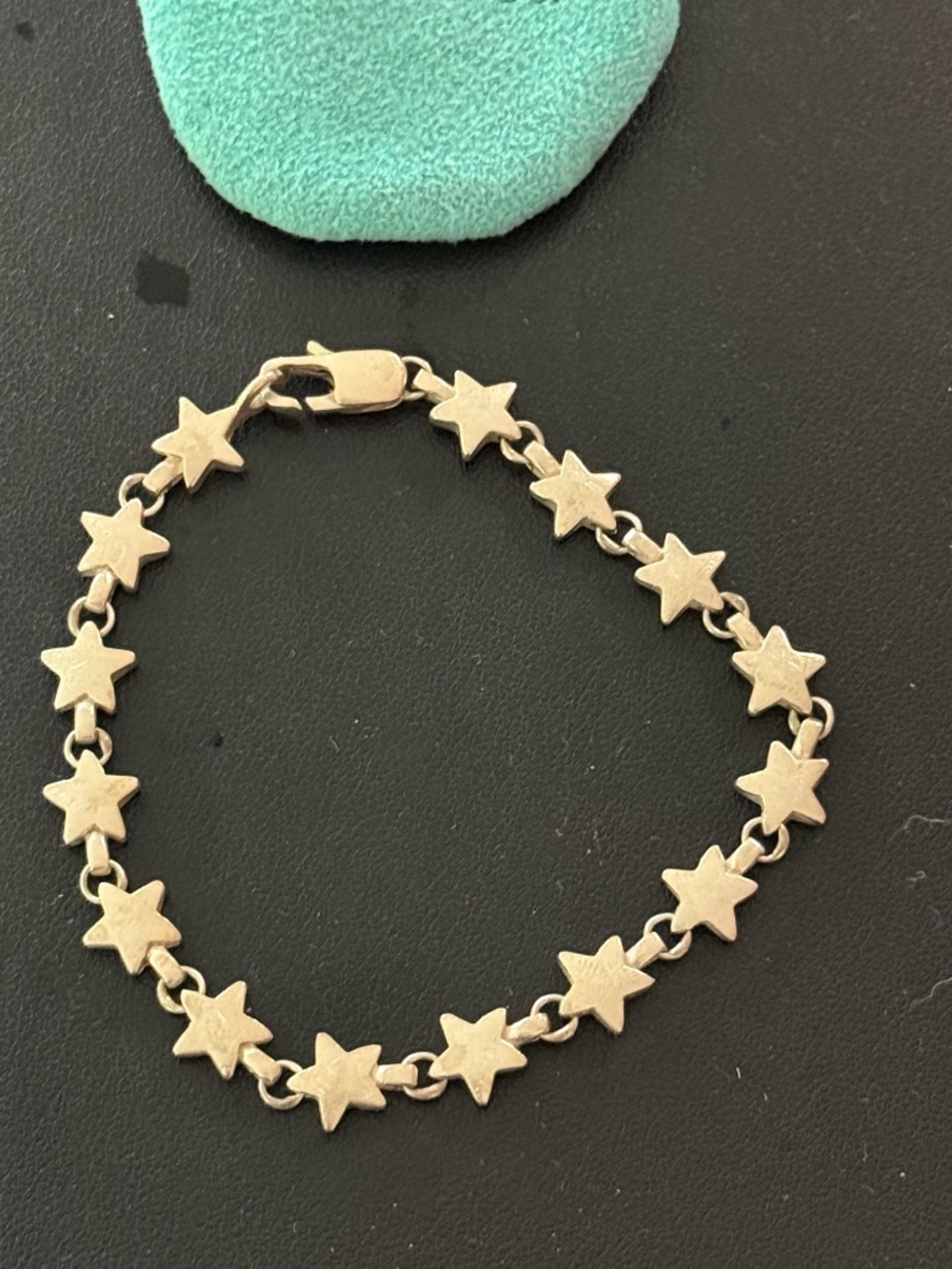 Vintage 90s Tiffany & Co Bracelet Puff Star Sterling Silver - Picture 2 of 10